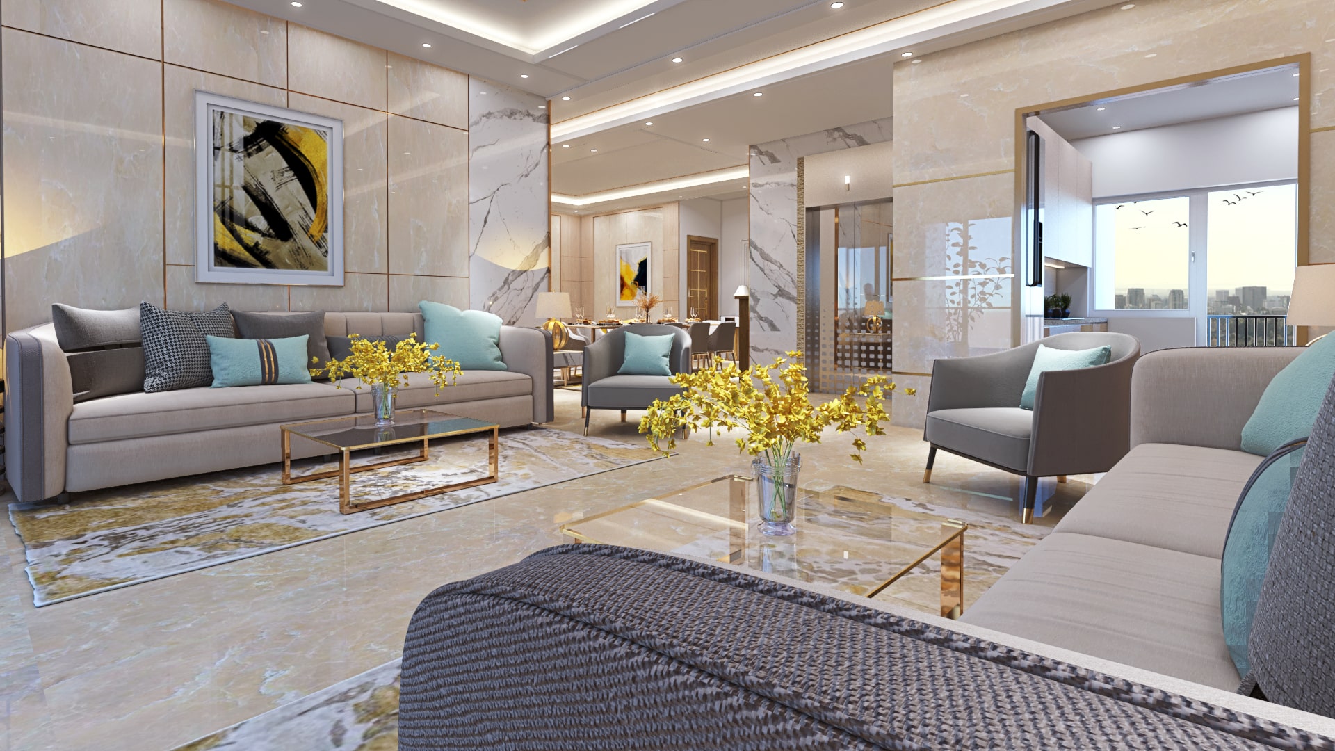 Interior Design of Residential Luxury Flats
